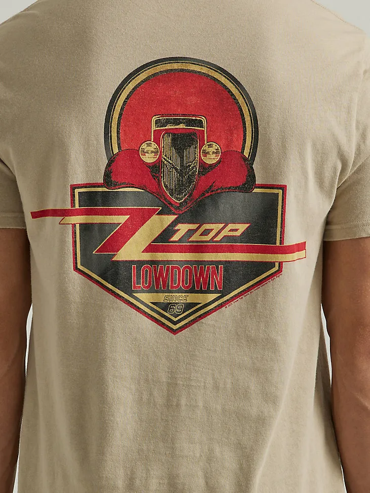 ZZ TOP GRAPHIC T-SHIRT IN TRENCHCOAT BROWN