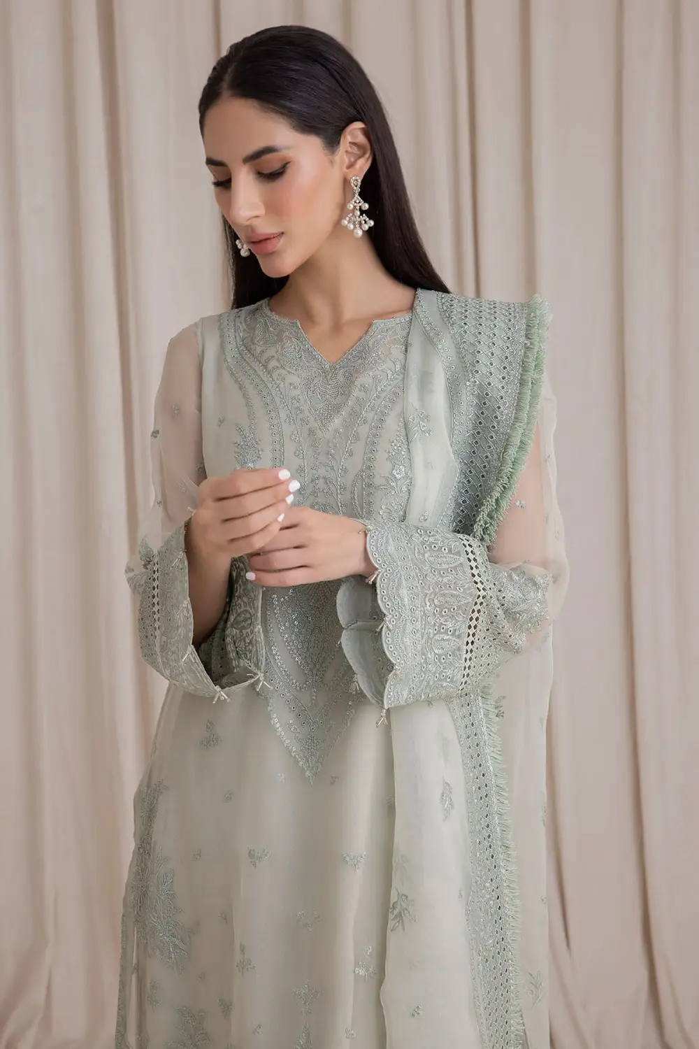 EMBROIDERED CHIFFON SETS