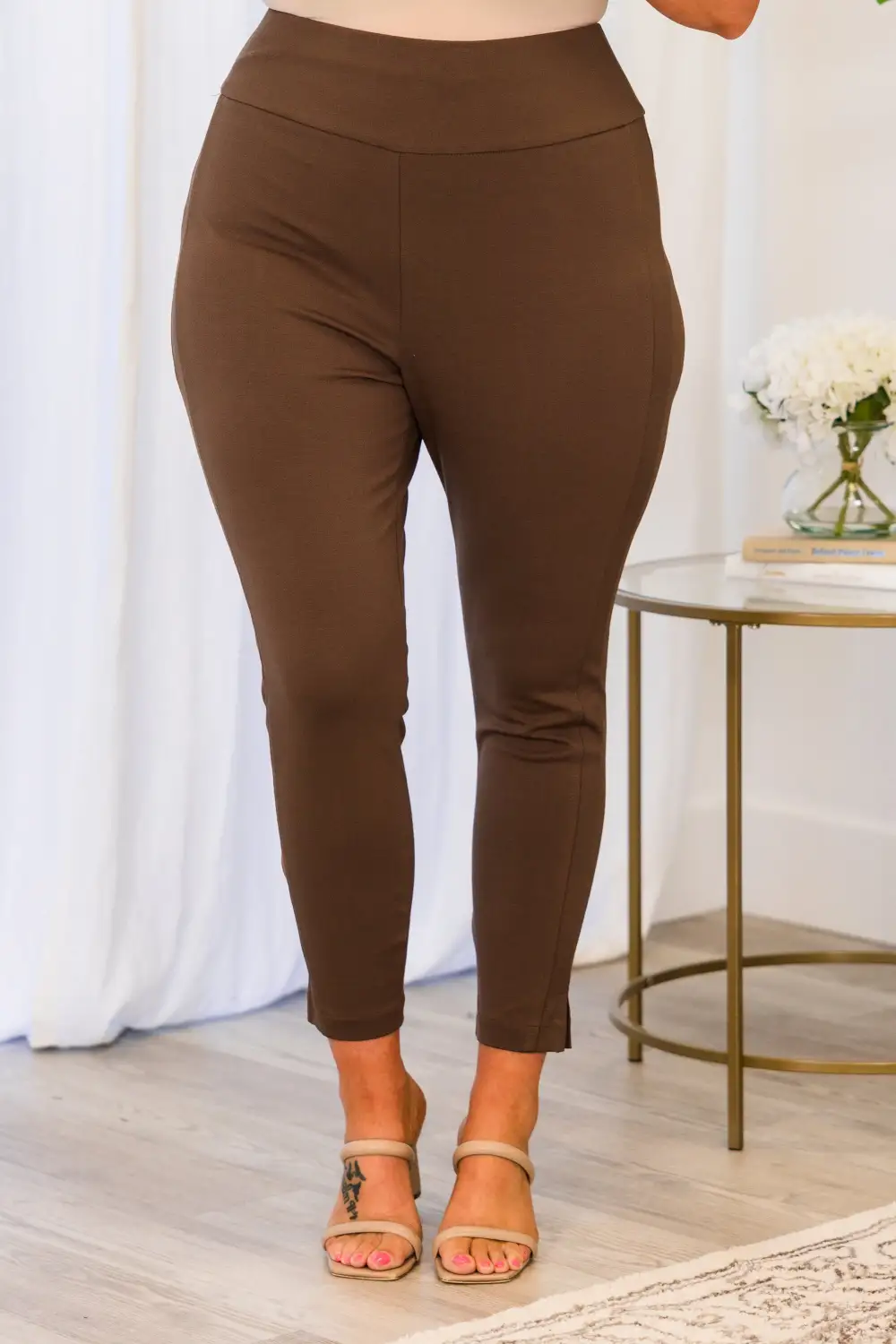 Strut Your Style Pants, Dark Brown