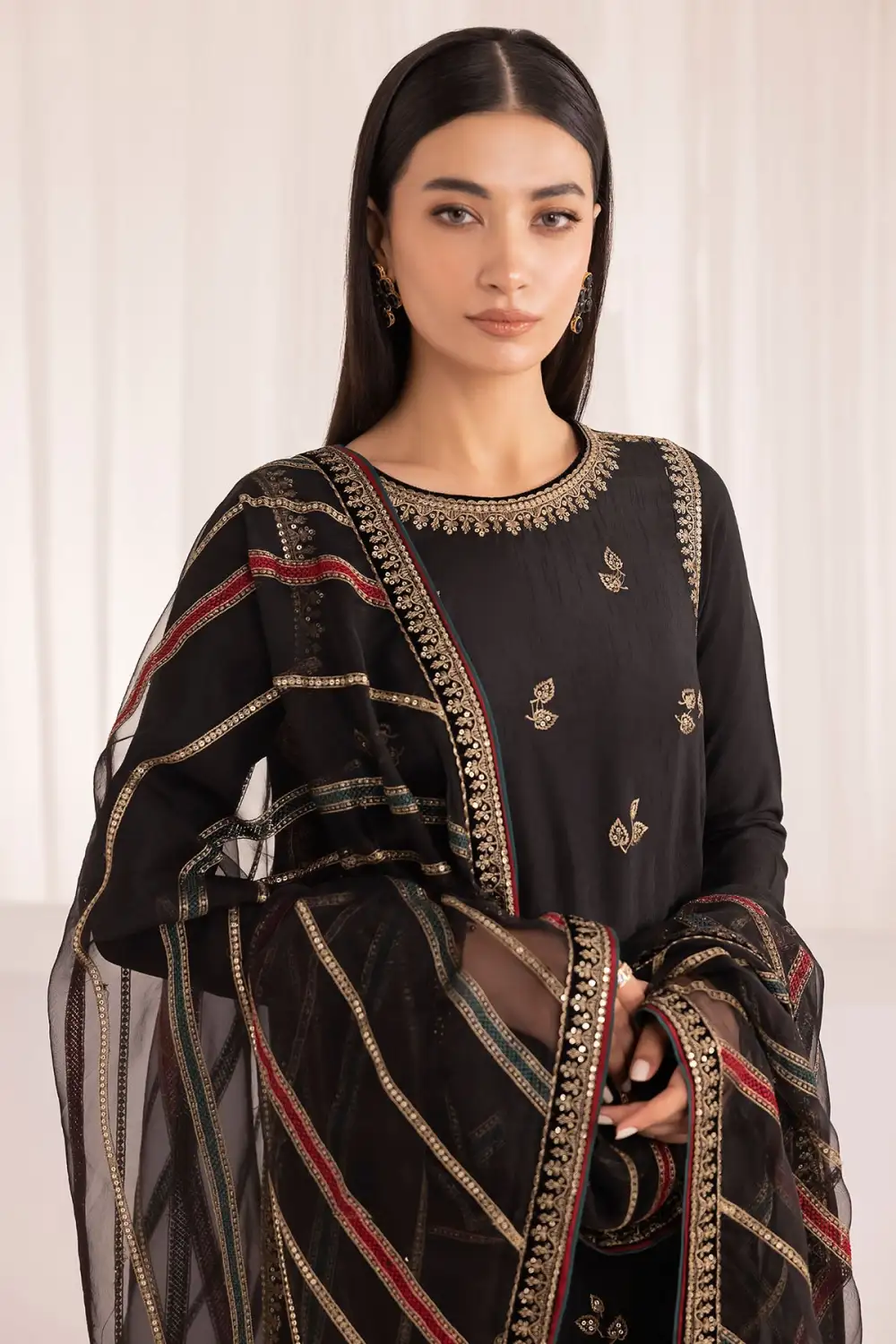 Embroidered Raw Silk