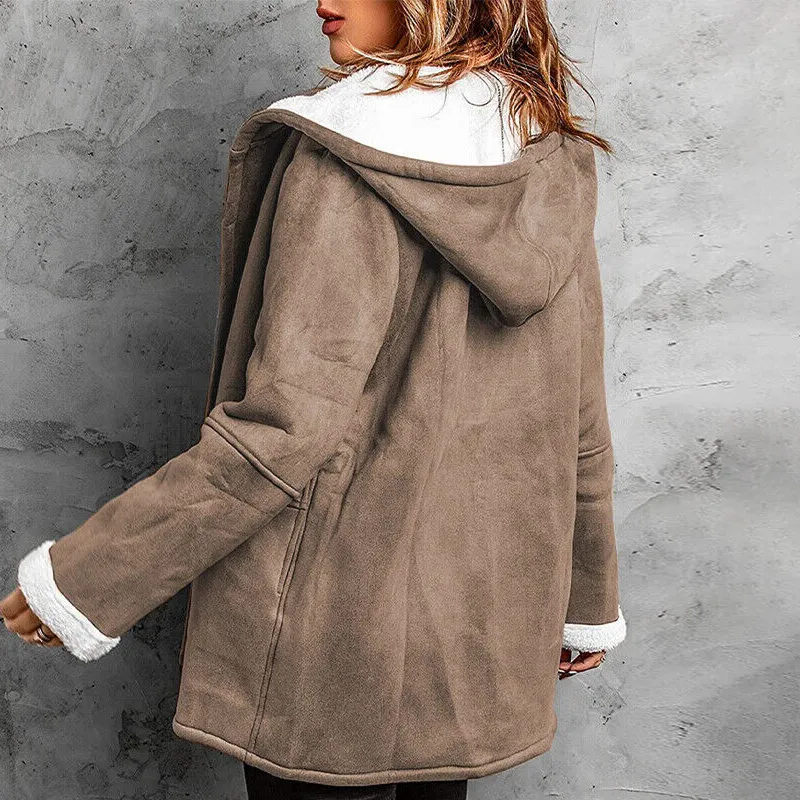 Solid Color Loose Long Sleeve Cardigan Coat