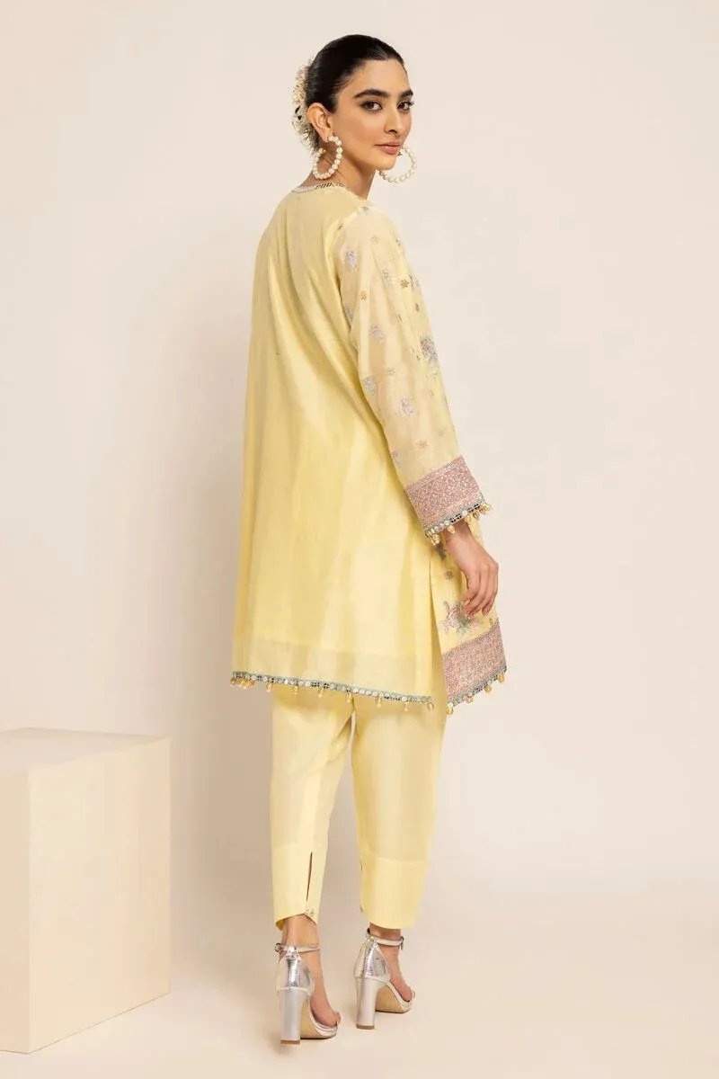 2 Piece | Kurta & Pants | Color Yellow