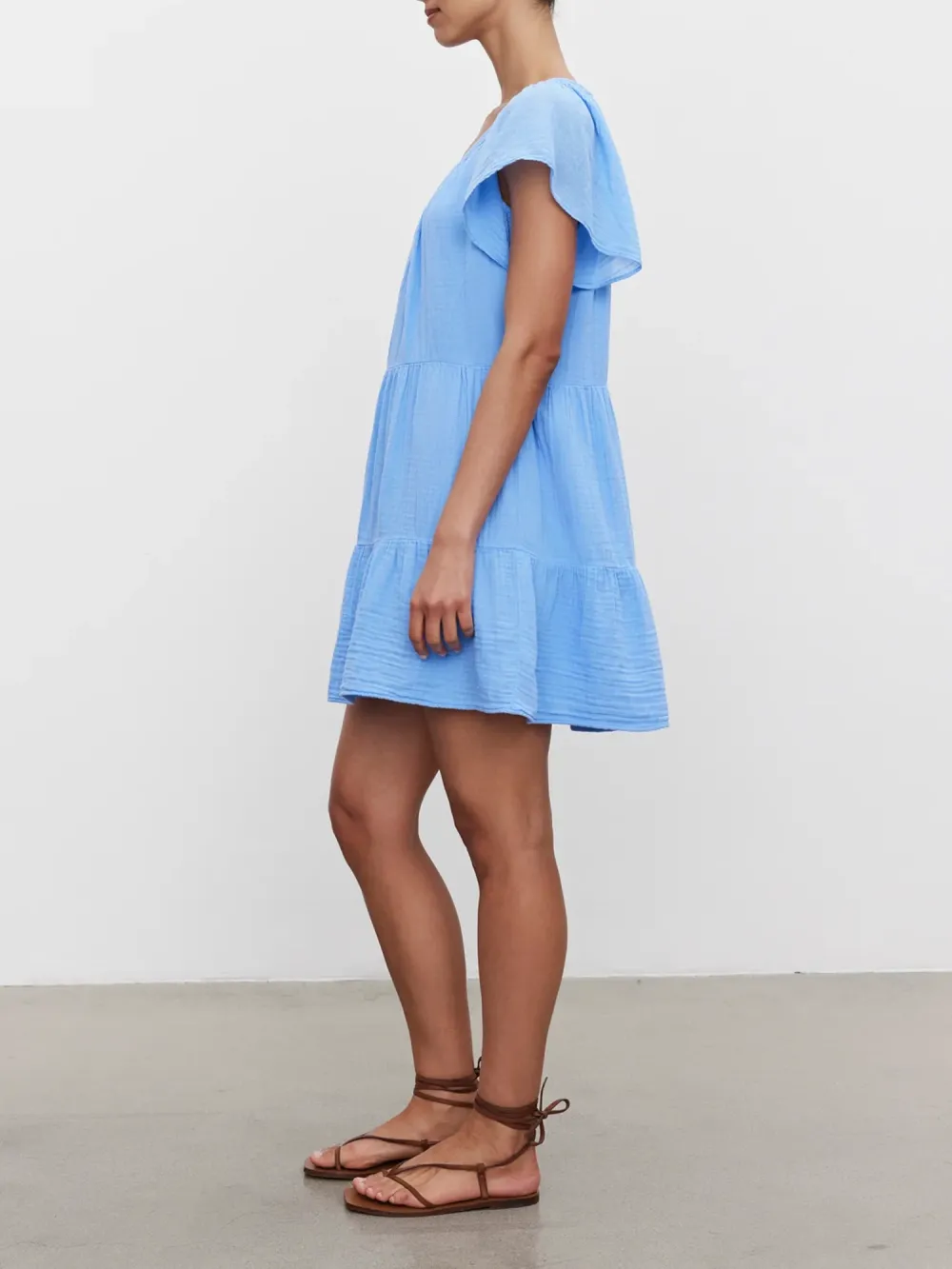 Eleanor Cotton Gauze Tiered Dress