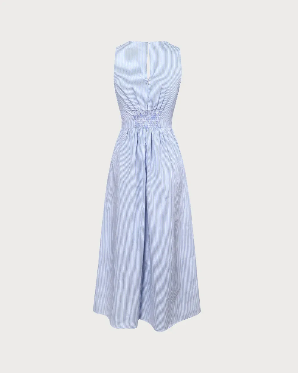 Pinstripe lunch break long dress