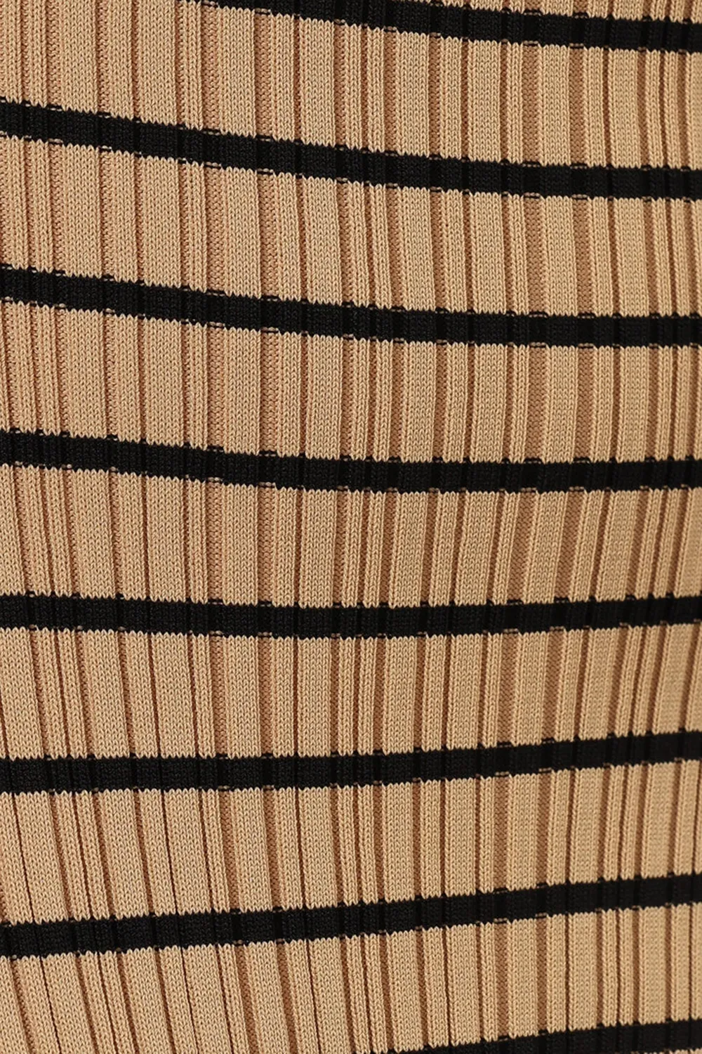 HENRY STRIPED MIDI DRESS - BLACK BEIGE