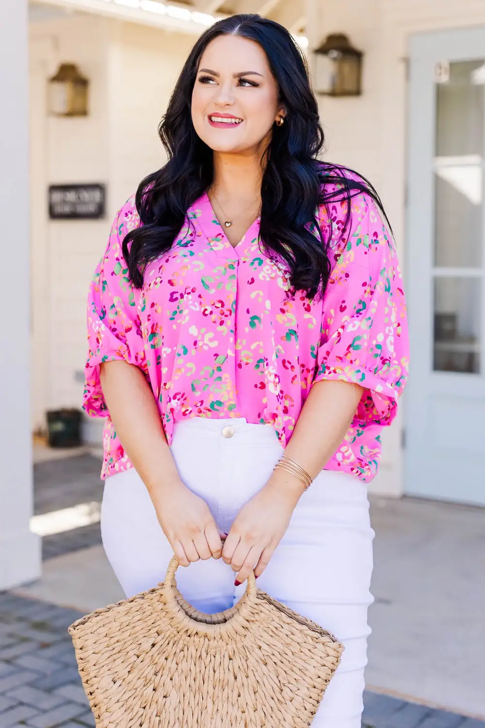 Statement Intended Top, Pink Leopard