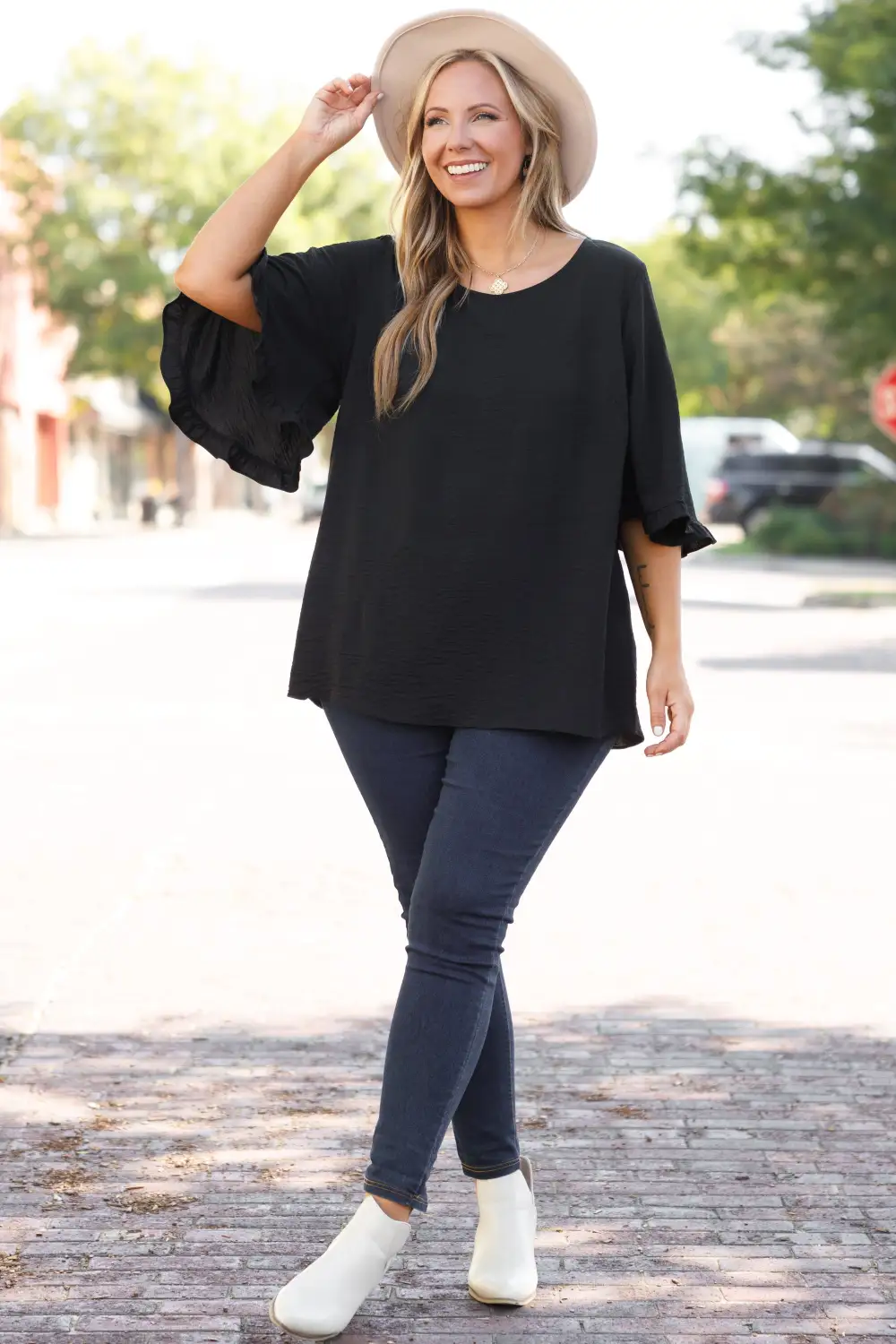 Come Hideaway Top, Black