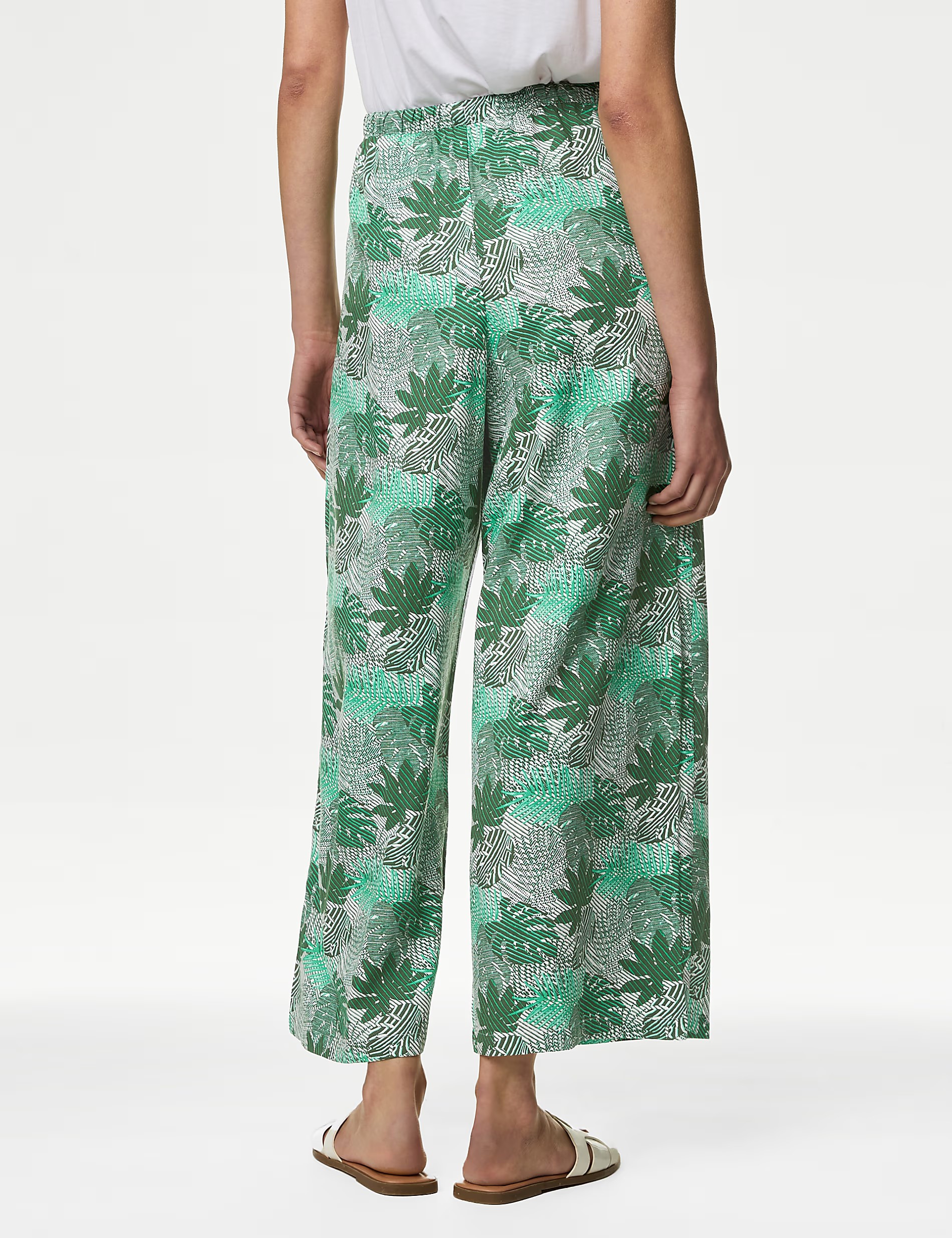 Casual Plants Printed Pants