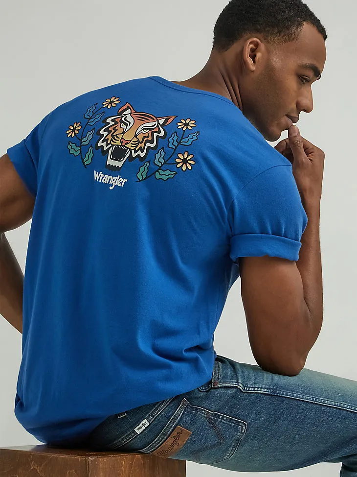 MEN'S TIGER T-SHIRT IN LIMOGES BLUE