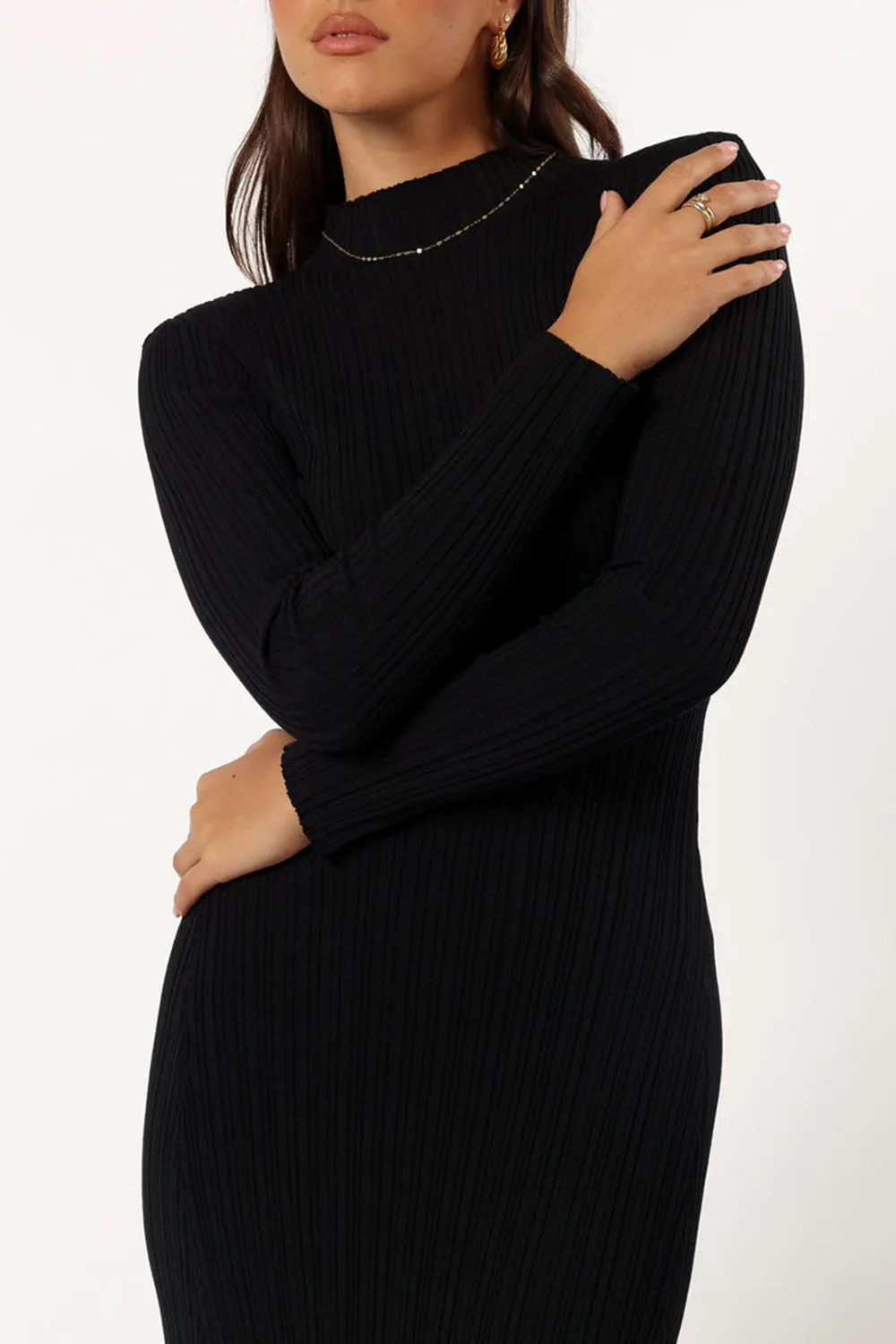 BRIAR LONG SLEEVE DRESS - BLACK