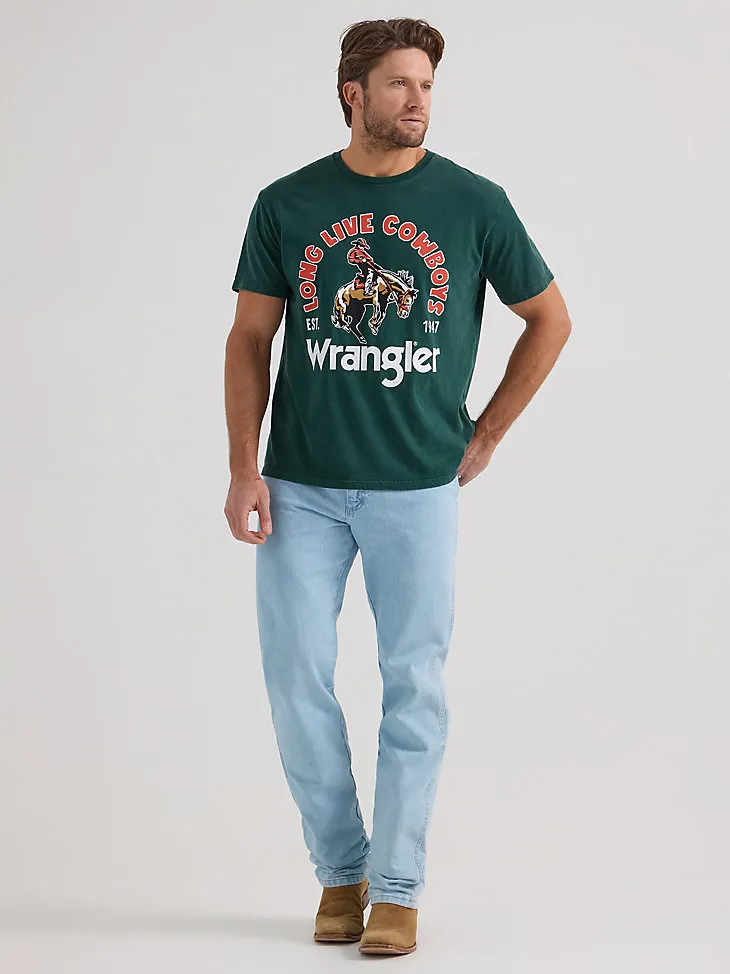 WRANGLER X DIAMOND CROSS GIDDY UP TEE IN MARSHMALLOW