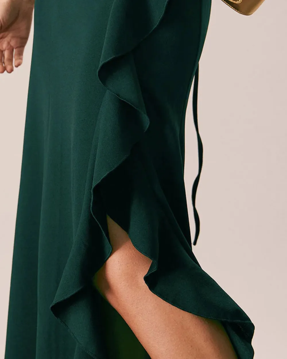 Long dress with billowing side cuts