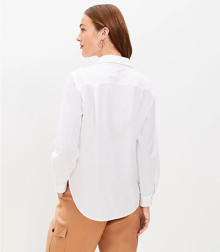 Cotton Blend Relaxed Shirt