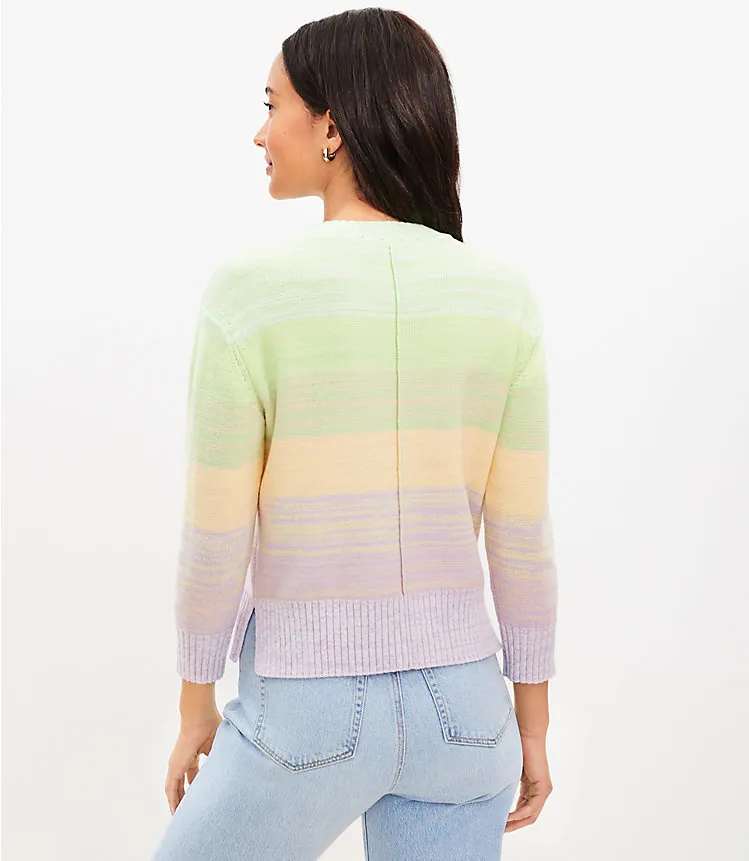 Ombre Elbow Sleeve Sweater