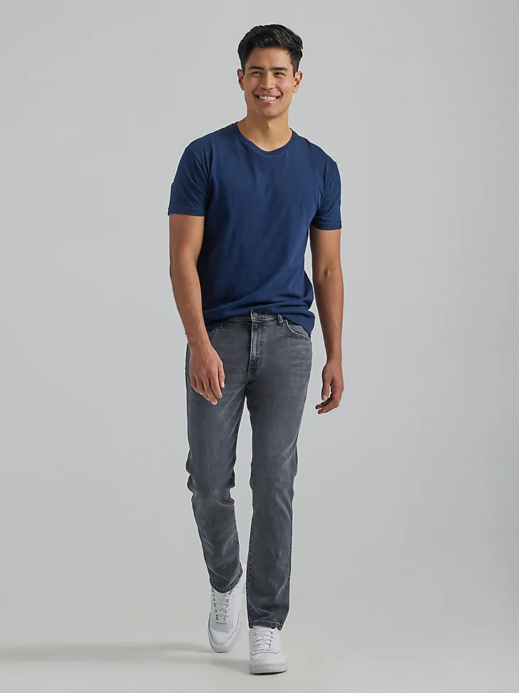 MEN'S WRANGLER® LARSTON SLIM TAPERED JEAN WITH INDIGOOD™ IN BLACKOUT