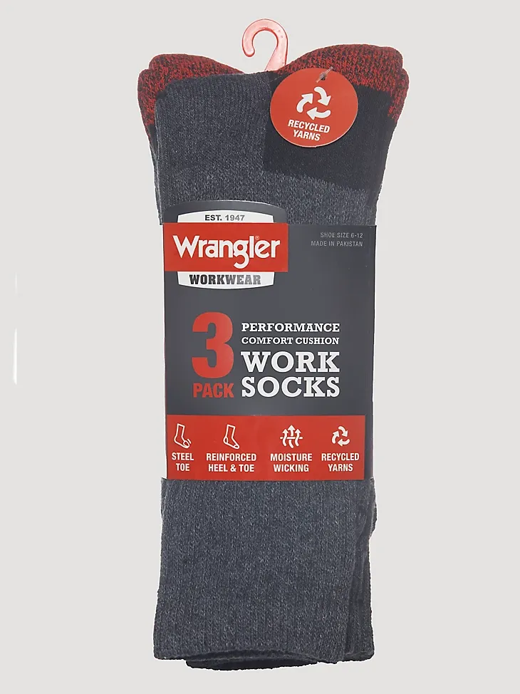 MEN'S COLD WEATHER WORK SOCKS (3-PACK) IN BLACK