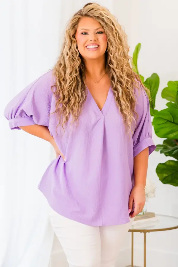 Social Scene Top, Lavender