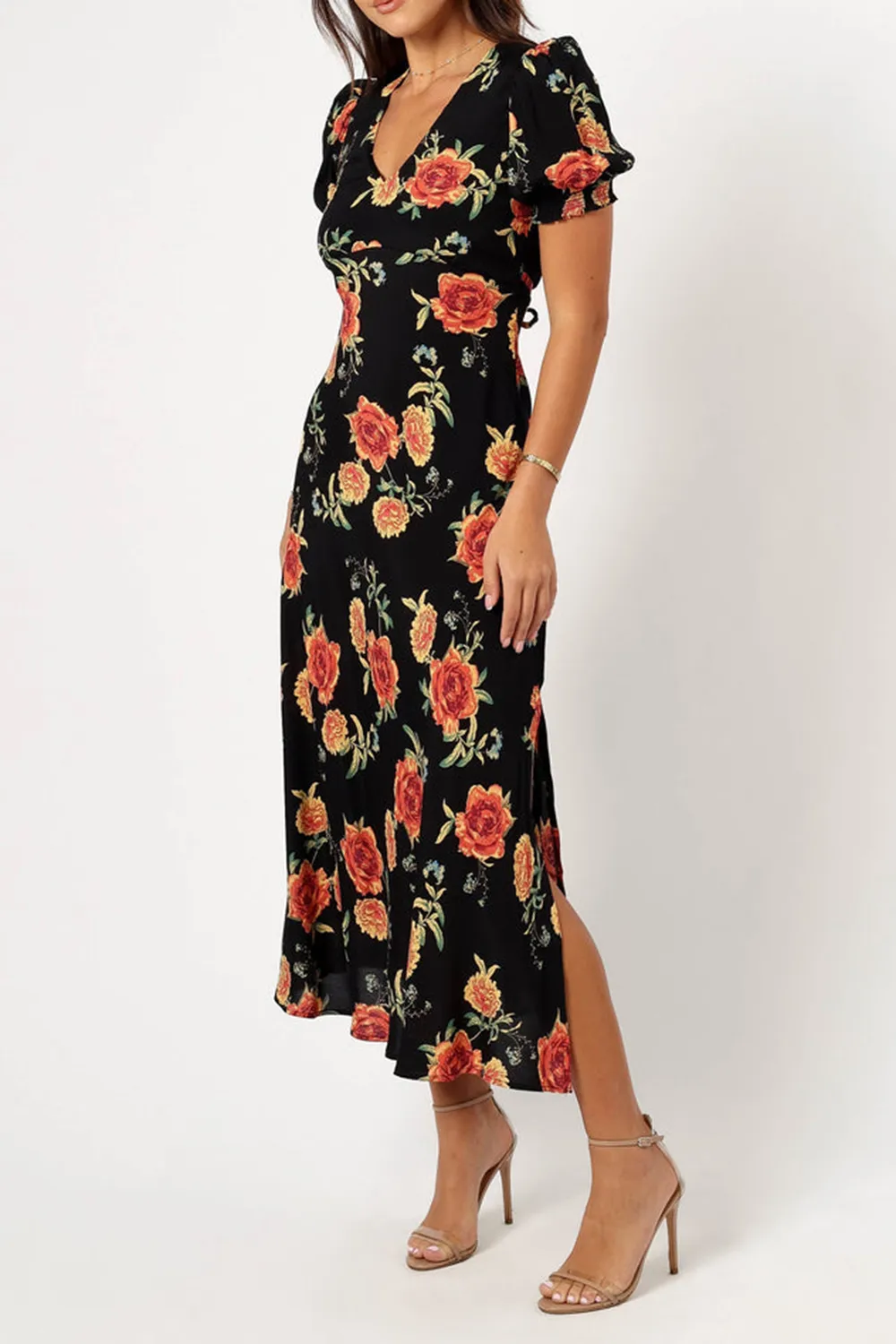 CHRISTINE MIDI DRESS - SUNSET FLORAL