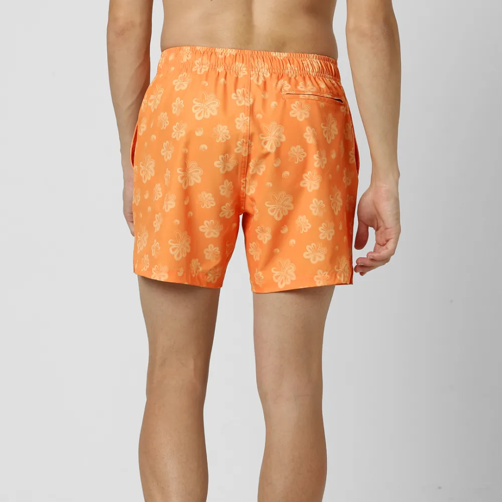 Printed Swim-Orange