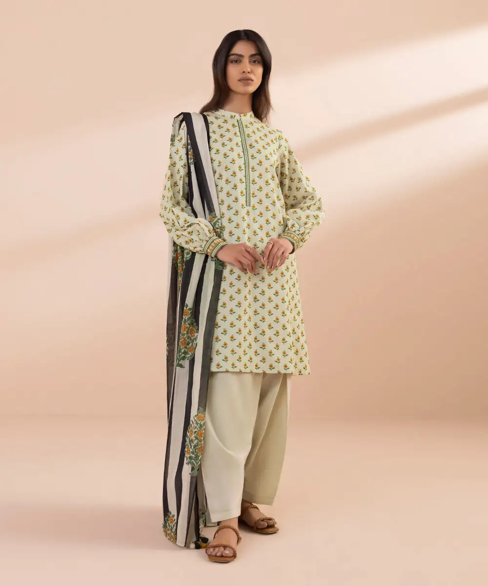 3 Piece - Printed Lawn Suit