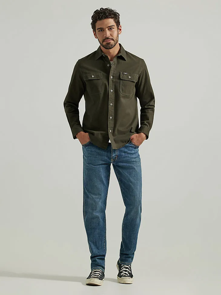 MEN'S WRANGLER® EPIC SOFT™ STRETCH TWILL SHIRT IN ROSIN