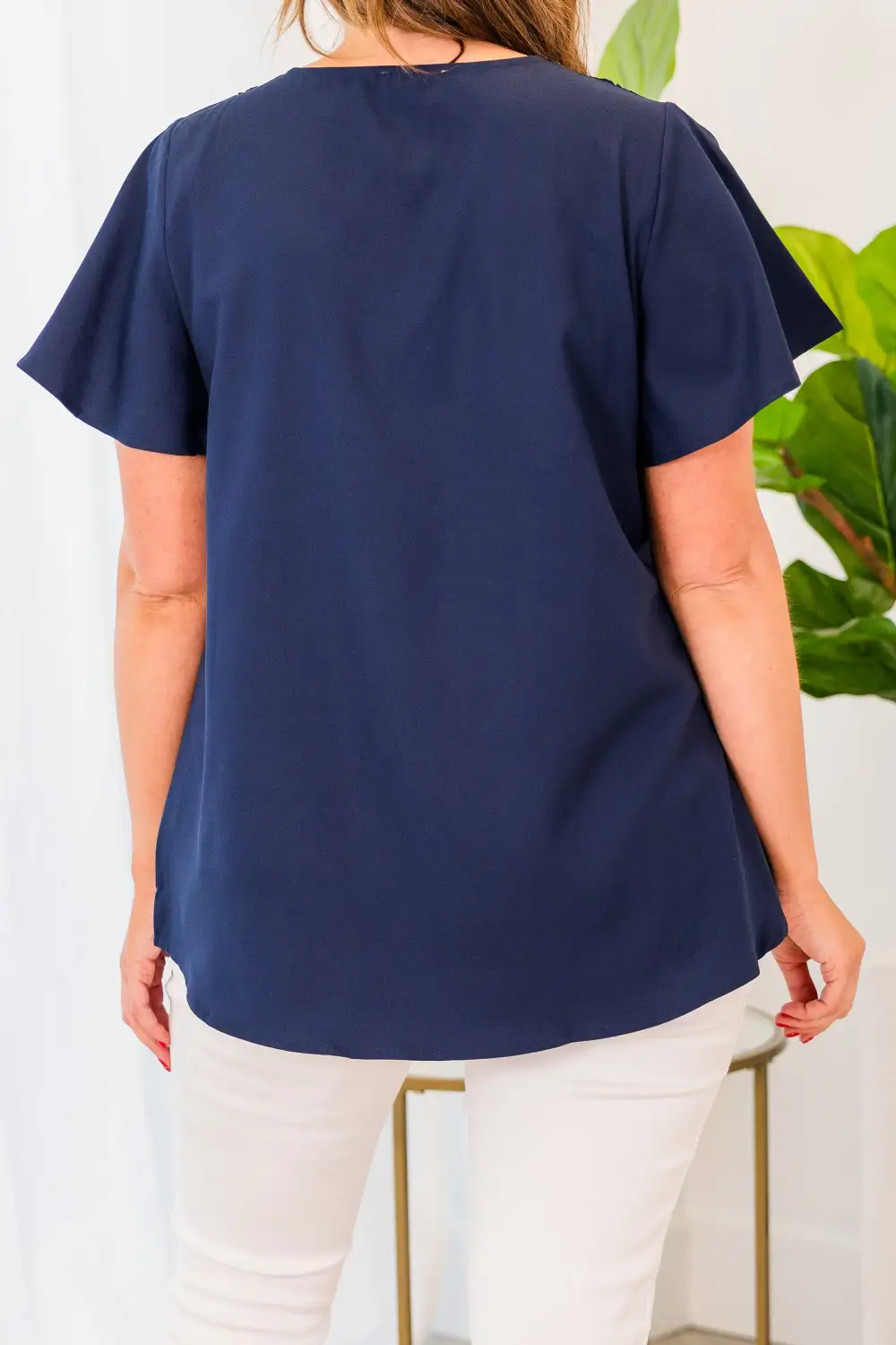 Break Room Chat Top, Navy