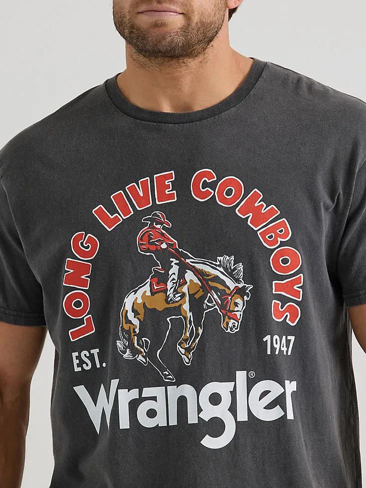 WRANGLER X DIAMOND CROSS GIDDY UP TEE IN MARSHMALLOW