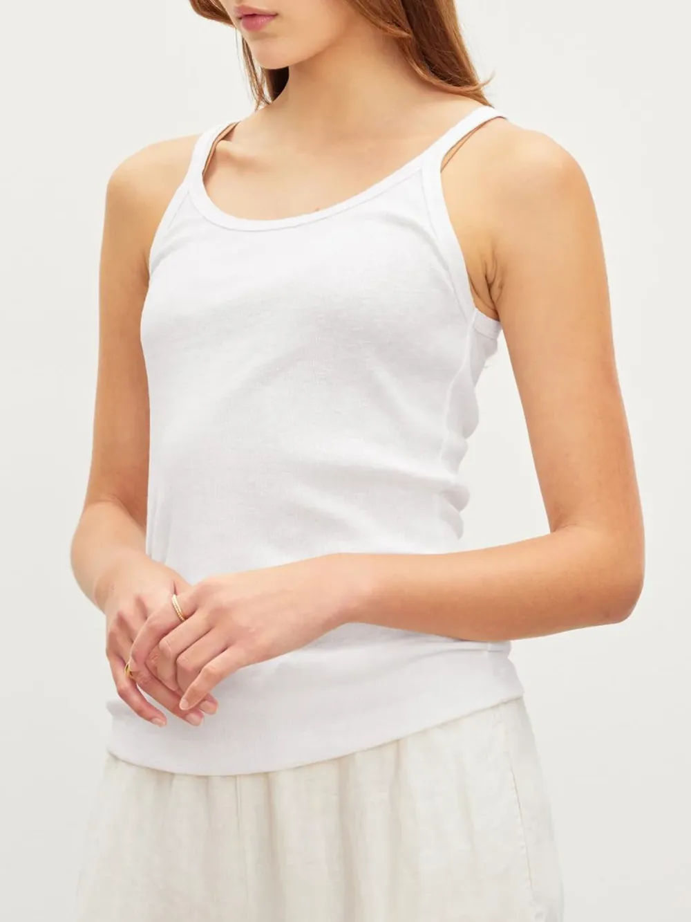 Aliza Ribbed Cotton Layering Tank