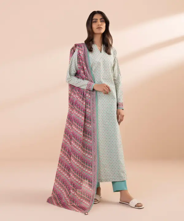 3 Piece - Printed Lawn Suit