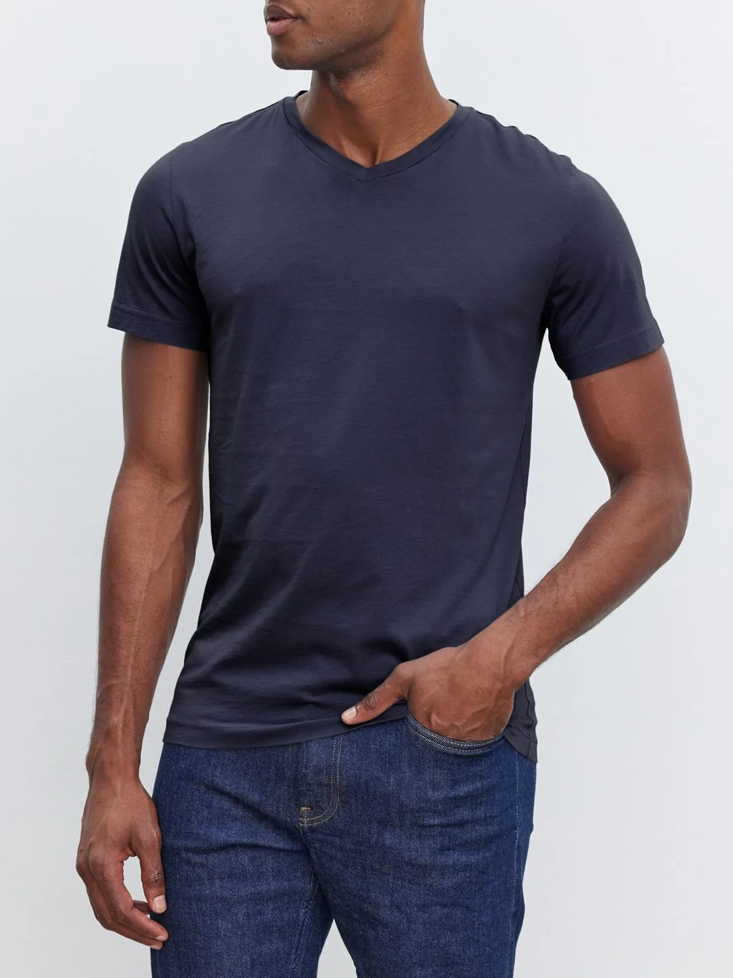 Men'S Fashion Cotton V-Neck T-Shirt