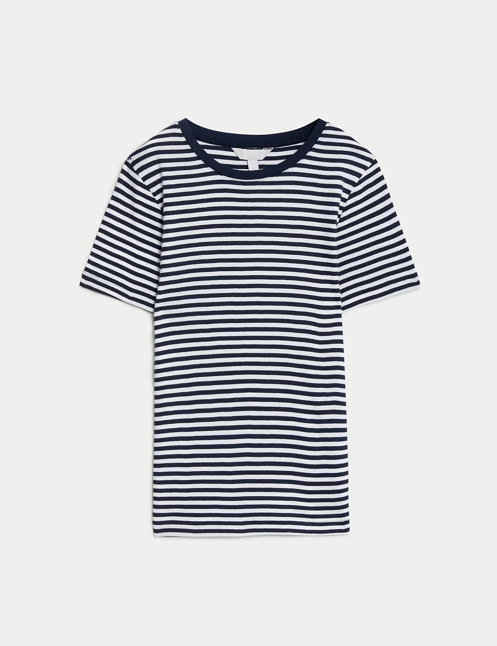 Pure Cotton Striped Slim Fit T-Shirt