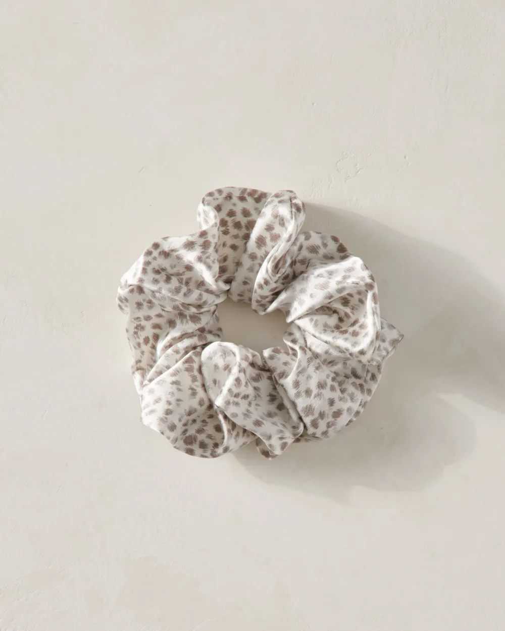 Washable Silk Animal Print Scrunchie