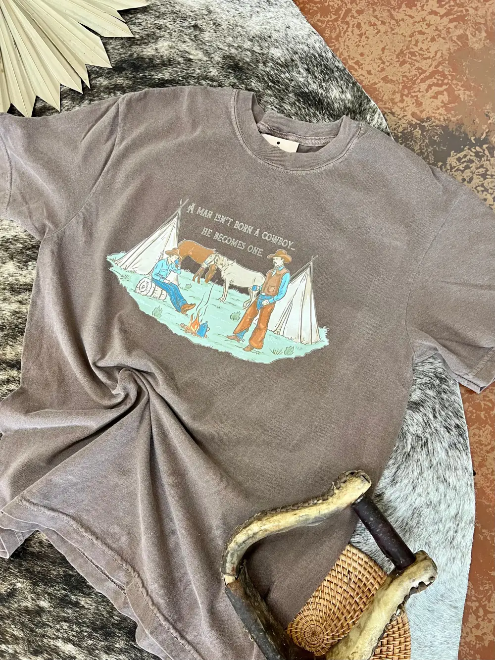 Cowboy Camp T-Shirt-Mocha