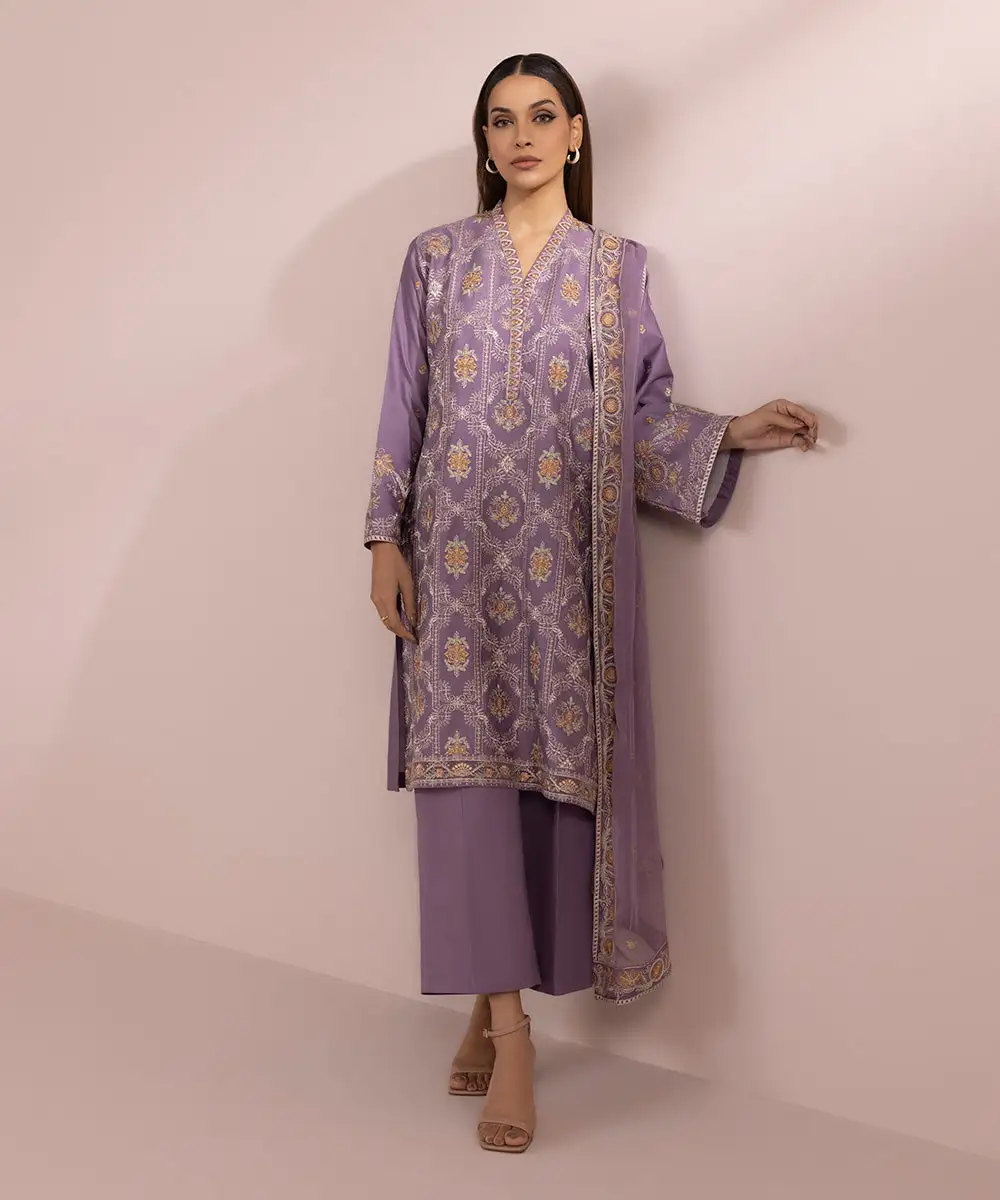 3 Piece - Embroidered Lawn Suit