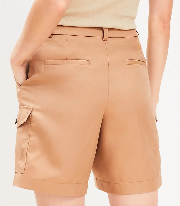 Drapey Cargo Bermuda Shorts