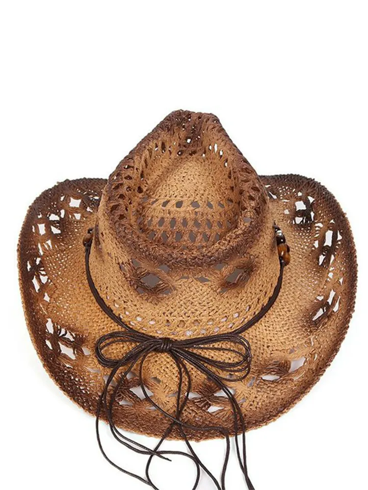 Western Vintage Denim Hollow Hat