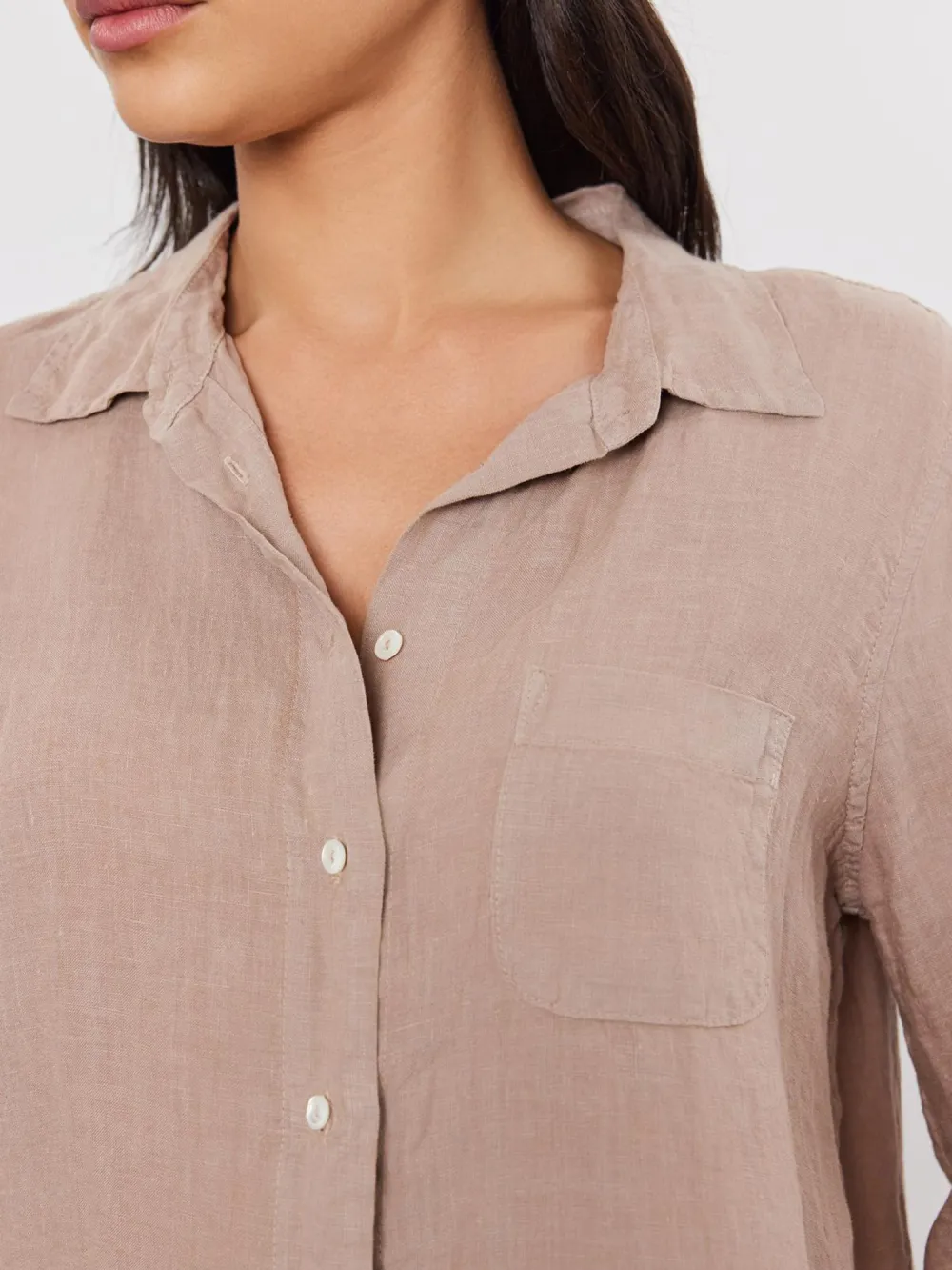 Natalia Linen Button-Up Shirt