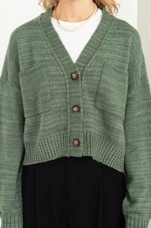 Cropped Cardigan Sweater