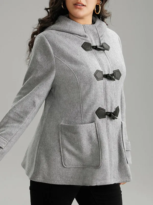 Gray horn button jacket