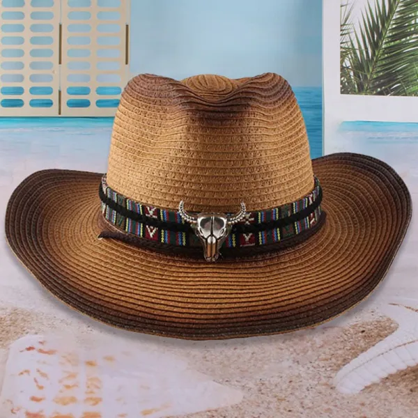 Western Cowboy Ethnic Straw Hat