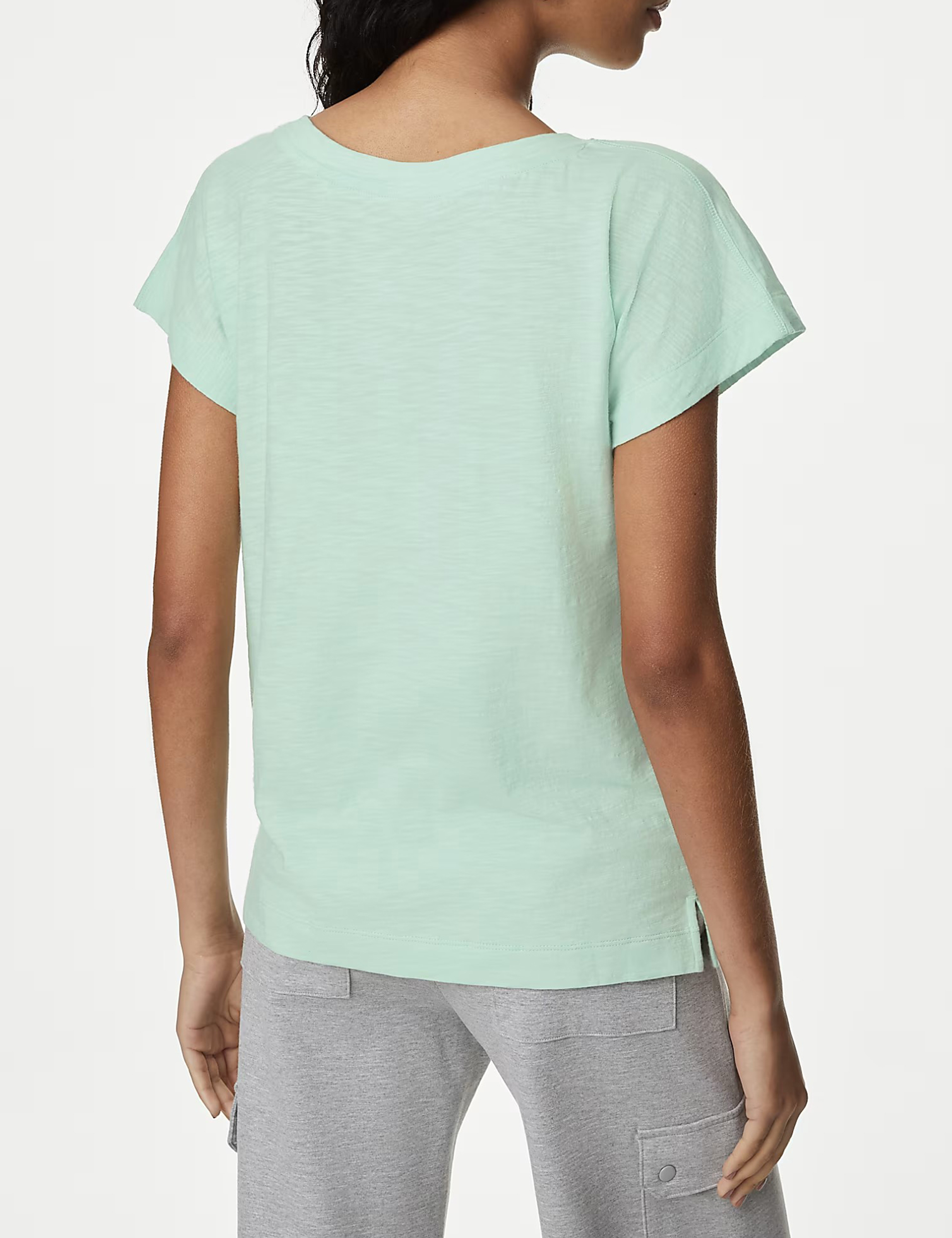 Pure Cotton Everyday Fit Slash Neck T-shirt