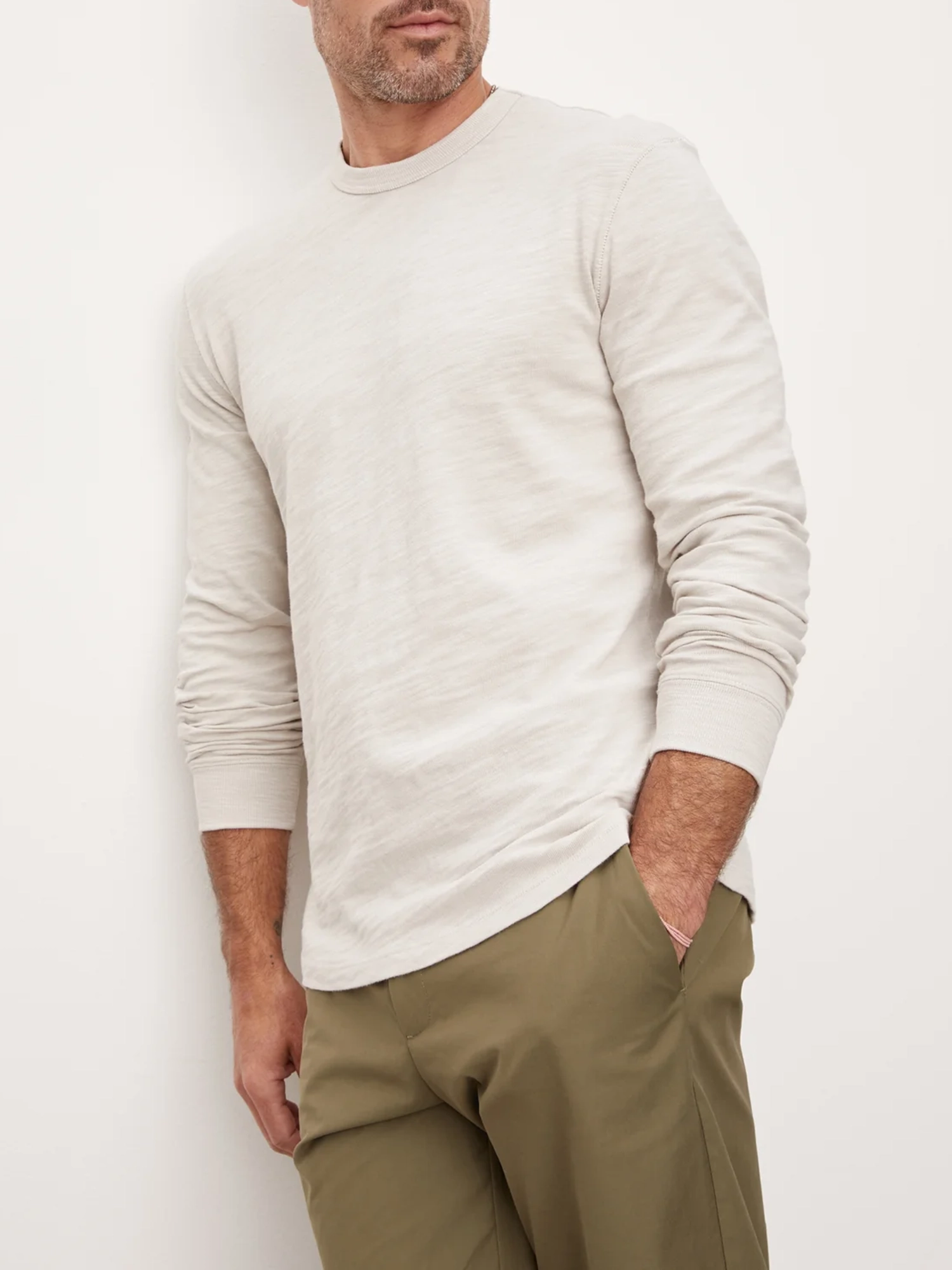 Sport Cotton Round Neck Long Sleeve T-Shirt