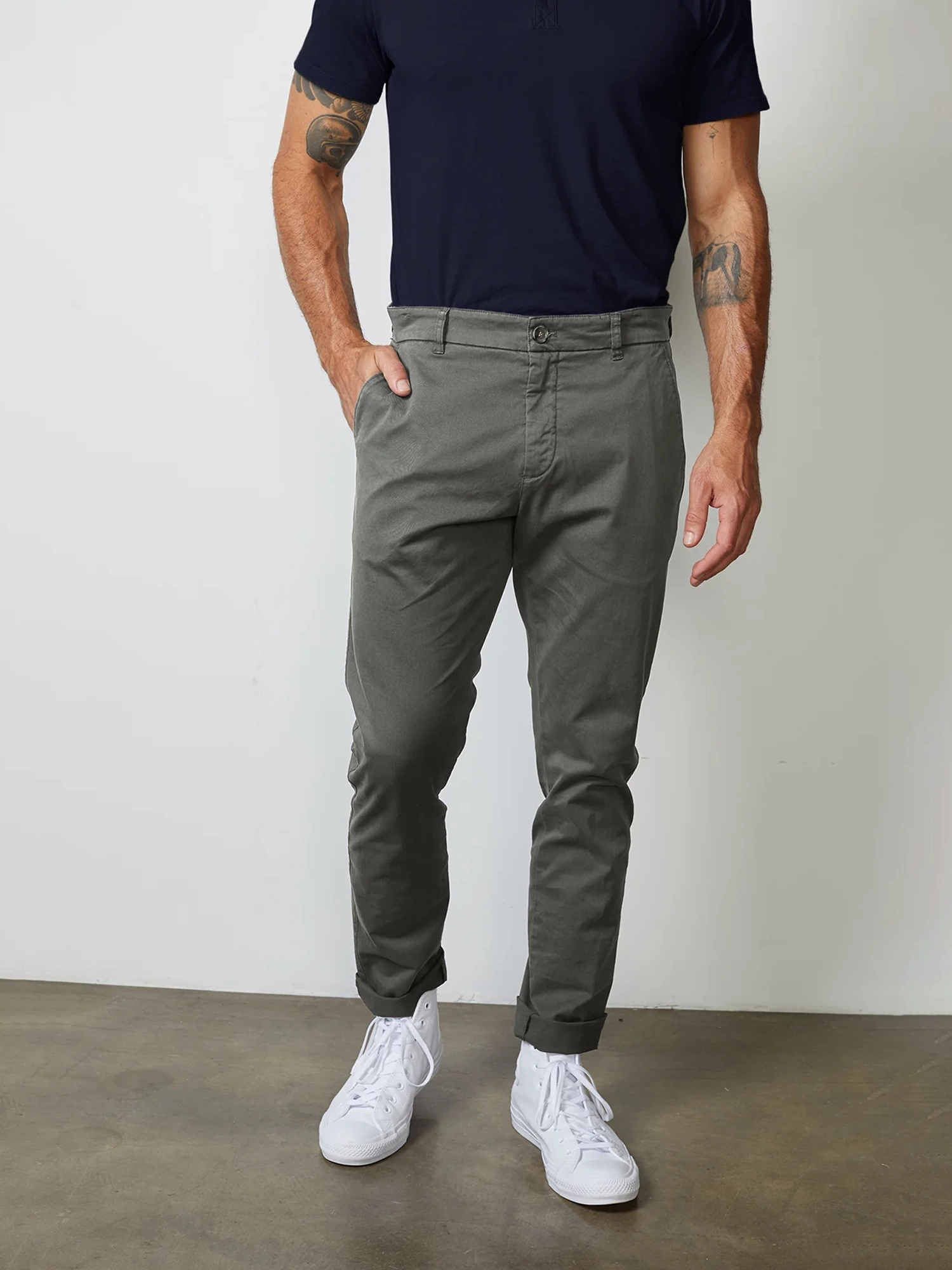 Stylish Men'S Solid Casual Pants