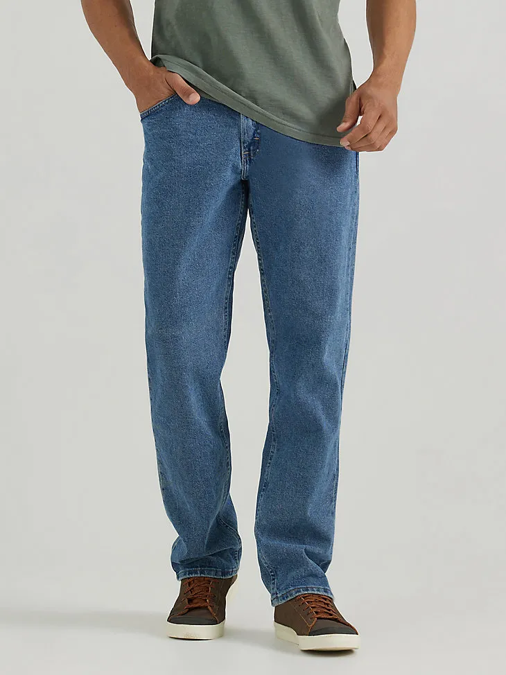 MEN'S WRANGLER AUTHENTICS® RELAXED FIT FLEX JEAN IN DARK STONEWASH