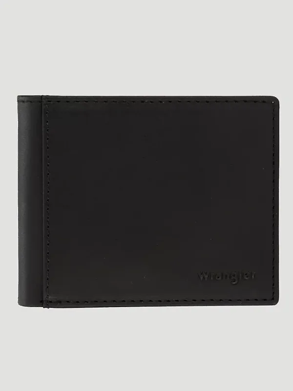 MEN'S EMBOSSED LOGO BIFOLD WALLET IN BROWN