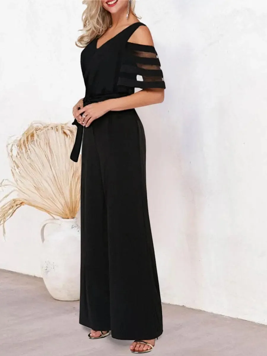 Women's black elegant jumpsuit