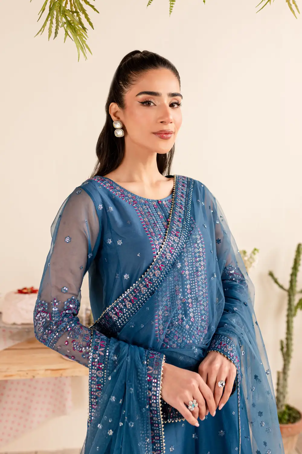 Puffin 3Pc - Embroidered Lawn Dress