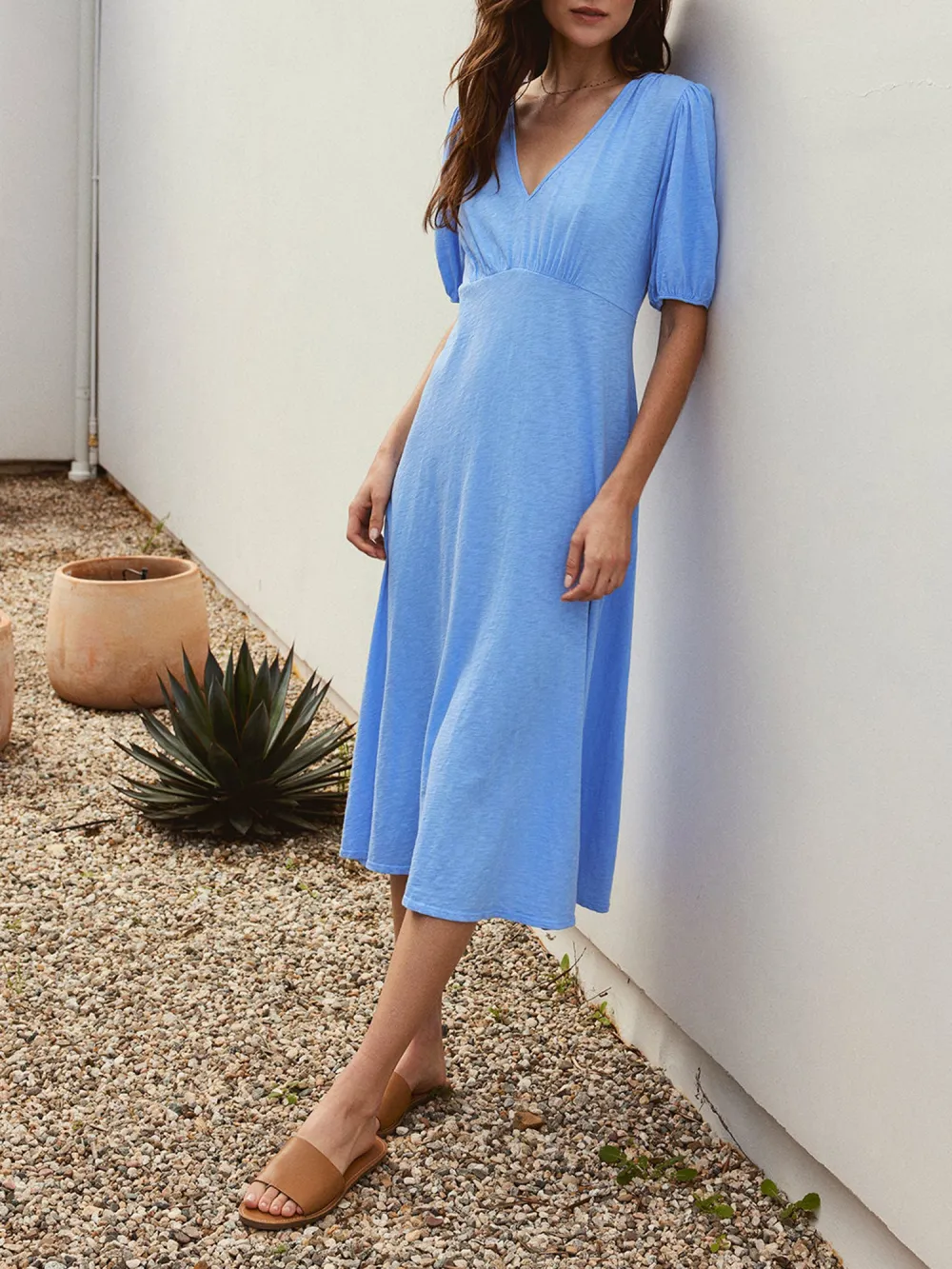 Parker Cotton Slub Midi Dress