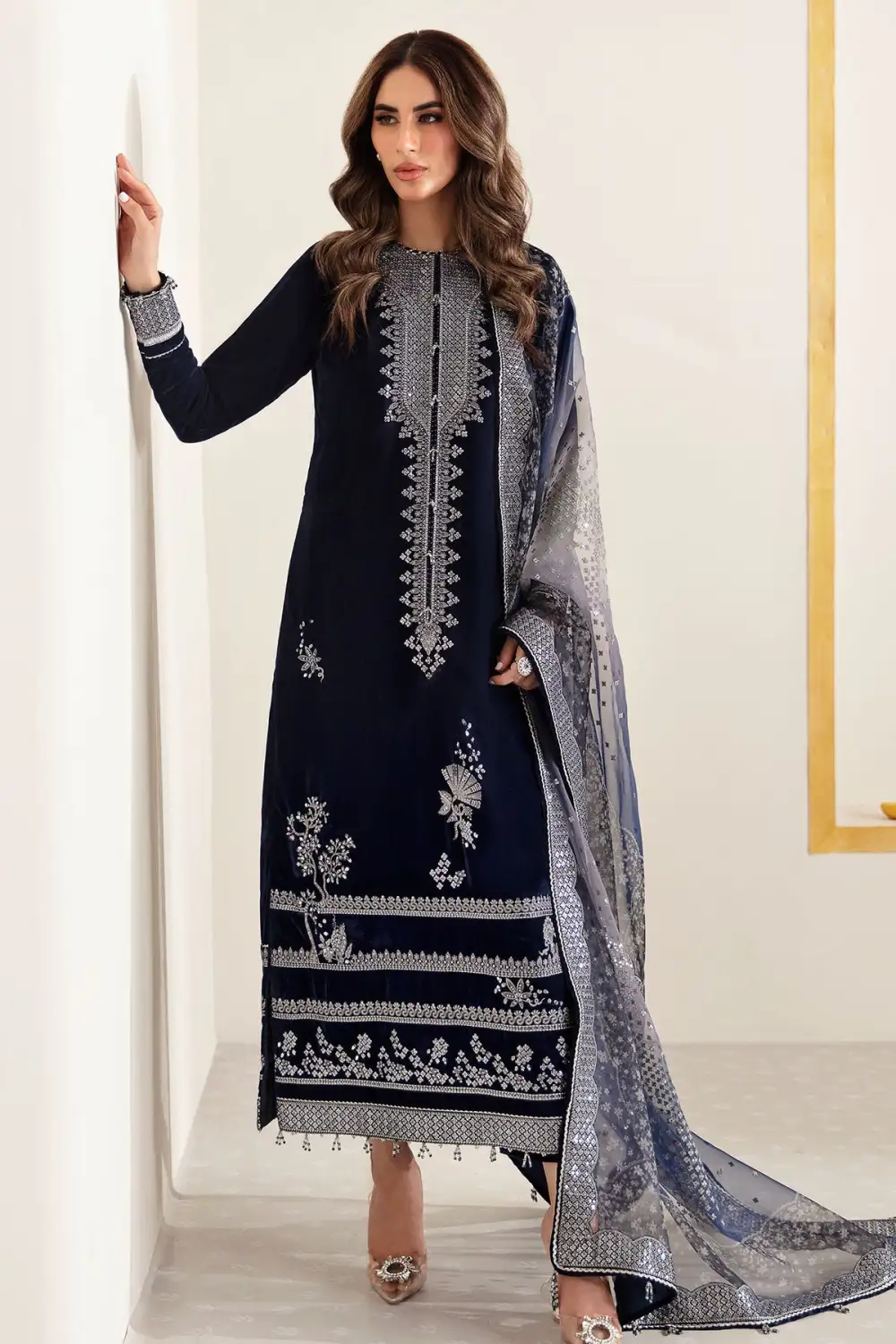 Embroidered Velvet Formal SETS