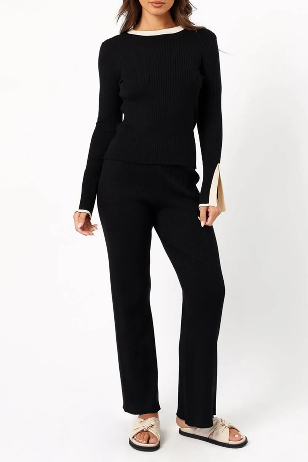 LIZBETH KNIT PANT - BLACK